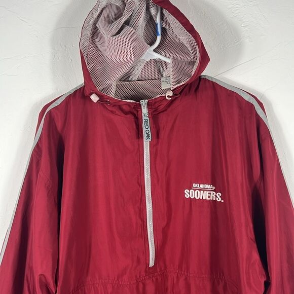🔥🏈 Women’s OKLAHOMA SOONERS 1/2 Zip Mesh Lined Pullover Jacket - Sz L - GUC - Picture 2 of 13